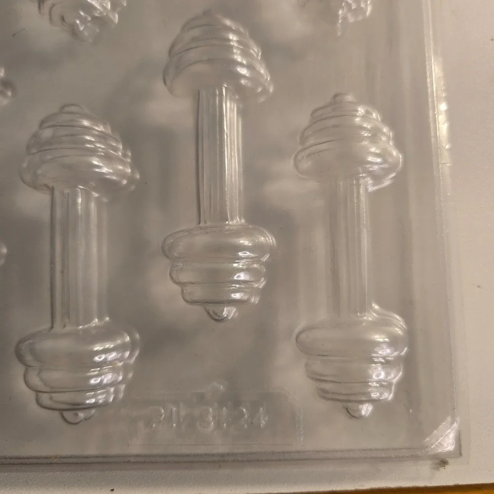 9-piece Clear Plastic Candy Molds Football Helmet Easter Dragon Toy Trucks NEW